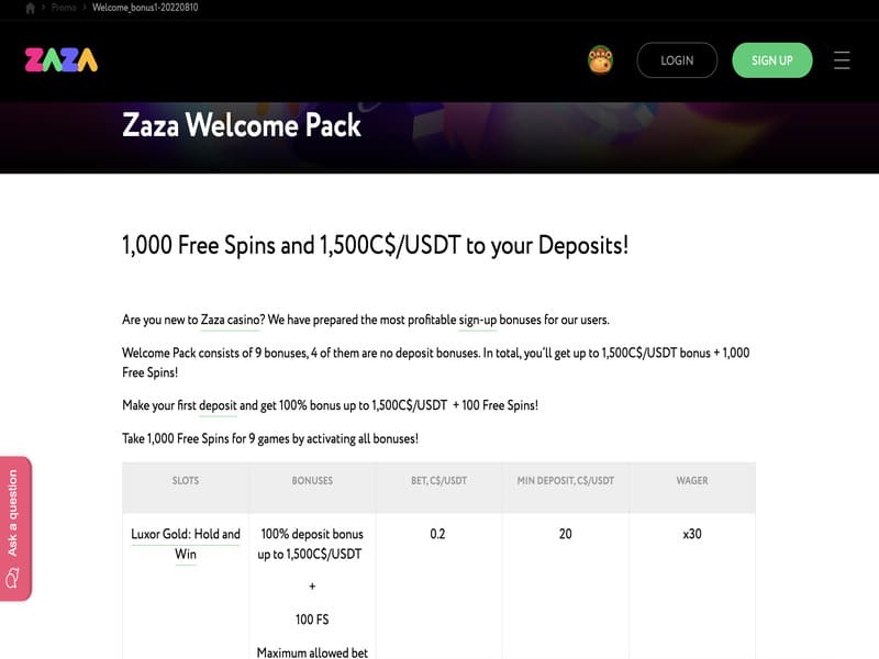 Zaza Welcome Pack